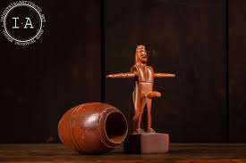 Vintage Wooden Gag Gift Barrel Man - Etsy