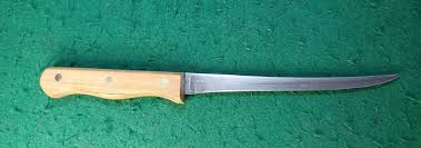 Carvel Hall 6 3/4" Fillet Knife, W/ Wood Handle From Taiwan ...