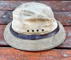 Filson Tan/ Beige Tin Cloth Packer Bucket Boonie Hat Seattle ...