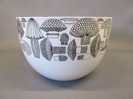 FINEL MUSHROOM Enamelware 8 3/8" wide 5 1/4" tall SERVING ...