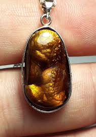 Beautiful Mexican Fire Agate Gold Pendant. Handcrafdted. - Etsy