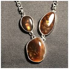 Navajo Style Sterling Fire Agate Necklace Artist Signed. For ...