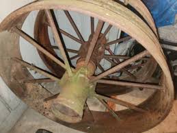 4 Antique Vintage Steel Iron Wagon Cart Wheel - Yard Art ...