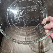 Vintage Fire King Pie Plate: 50th Anniversary Clear Glass - Etsy