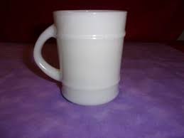 Vintage Anchor Hocking Barrel Mug White Milk Glass Coffee ...
