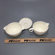 Mid Century Modern Cream Ivory Lustro Ware Cream & Sugar | eBay