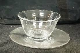 Vintage Elegant Fostoria Glass Clear Mayonnaise Bowl with ...