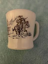 Vintage Davy Crockett FIRE KING glass mug | eBay