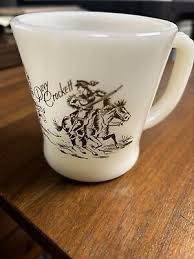 Fire King Oven Ware Davy Crockett Mug / Cup | eBay