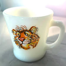 Anchor Hocking Tony the Tiger Fire King Milk Glass Mid ...