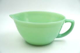 Vintage Anchor Hocking Fire King Jadite Batter Bowl w/ 3/4" Band on top of Bowl | eBay