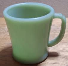 VTG Jadeite Fire-King Flat Bottom D Handle Mug Ovenware, ca 1948-1950. | eBay
