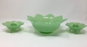 Fenton Console Bowl Set - Jadite Junkies