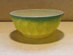 Vintage Anchor Hocking Fire-king,Kimberly Green&Yellow Bowl | eBay