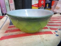 Anchor Hocking FIRE KING Kimberly CEREAL BOWL Diamond GREEN Ombre VINTAGE | eBay