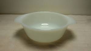 FIRE KING BOWL / Casserole / Large Ramekin Milk Glass With ...