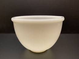 Vintage Sunbeam Glasbake Milk Glass Mixing Bowl With Pour ...