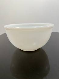 Vintage White Fire King Bowl - Etsy