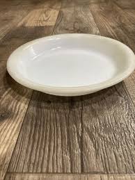 Vtg Federal Glass Oven Proof Solid White Milk Glass Pie Plate/ Dish | eBay
