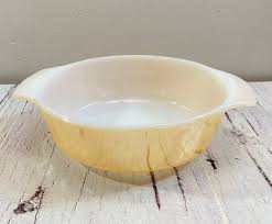 Fire King Bowl Peach Lustre, Oven Proof Anchor Hocking, Glass Plate - Shop Vintage Lover Cookware - Pinkoi