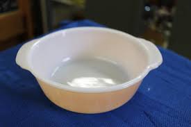 Anchor Hocking Fire King Peach Lustre Round Casserole 1Qt No Lid