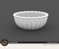 1:12 Scallopd Kitchen Bowl Dollhouse Miniature - 3D STL ...