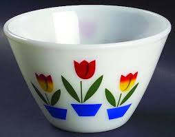 Anchor Hocking, Tulips On White | Replacements, Ltd.