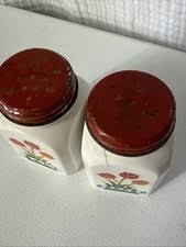 Glass White Collectible Salt & Pepper Shakers for sale | eBay