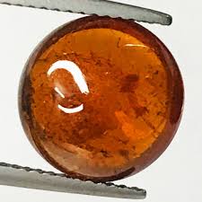 7.41ct 100%Natural Orange Red Spessartite Garnet Round ...