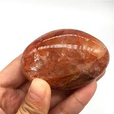 Natural Red Fire and Ice Quartz Palm - Art & Collectible