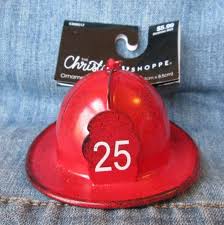Christmas Shoppe METAL FIREMAN'S HELMET Christmas Tree ...