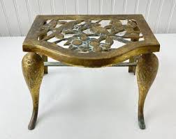 Antique Footman, Salesman Sample, Ornate Brass, Fireplace Tool, Tea Pot Warmer, Food Plate Warmer - Etsy