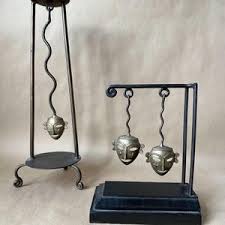 Vintage Brass Tribal Mask Bookend Pair Wooden Base - Etsy