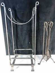 A Set Of Arts & Crafts Style Iron Fireplace Tools With Holder, Circa 1930 50.