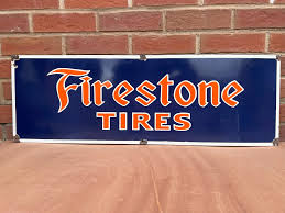 No Reserve Firestone Tires Enamel Sign | PCARMARKET