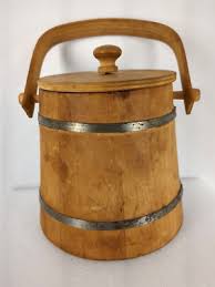 Vintage Putney Basketville Vermont Wood Barrel Bucket Firkin ...