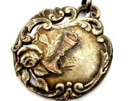 19th. or Early 20th., Silver Antique French Communion Religious Medal, 1900, Communion Catholic Pendant, Real Silver, France, Chalice Medal - Etsy