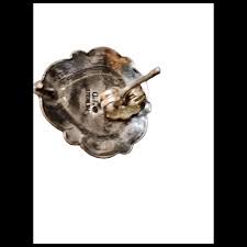 Vintage Signed Q.T Sterling Zuni Single Earring Or Tack Pin [A1924]. For Sale at Ruby Lane