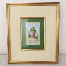 French Vintage Saint Joseph & Jesus Prayer Card in Gold ...