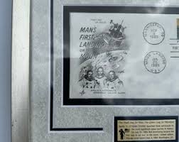 A Frame of First Day Cover Stamp Presentation of Apollo 11 ...