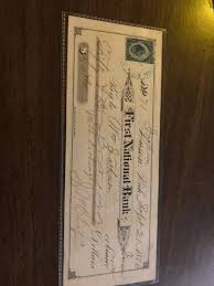 First National Bank Jackson Vintage Bank Check, Michigan ...