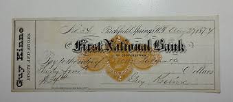 RN-D1 - First National Bank of Cooperstown - Bank Check ...