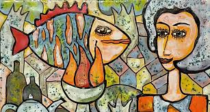 Ceramic Panel "colored Dreams", Painting on Ceramics With ...