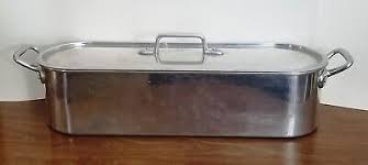 Tournus France Fish Kettle Poacher Roaster 3 Pc w/insert 19"x6"x5 VGC Aluminum | eBay