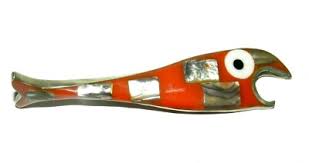 Abalone inlay Fish Bottle Opener With Alpaca Silver Frame ...