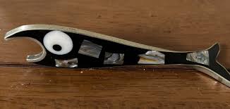 Vintage Alpaca Mexican Silver and Abalone Fish Bottle Opener ...