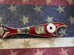 Vintage Open-Mouth Red/Silver FISH Bottle/Letter Opener | eBay