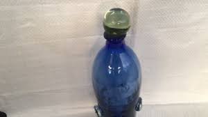 Vintage decanter bottle Glass blue Decorative Lviv ussr | eBay