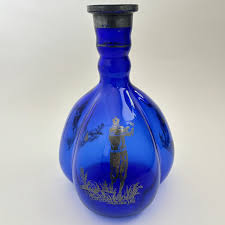 Duncan Miller Gordon Cobalt Blue Glass Decanter Silver ...