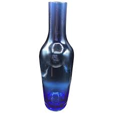 Cobalt Blue Bottle Shaped Vase Vibrant Color Fun Shape Tall ...